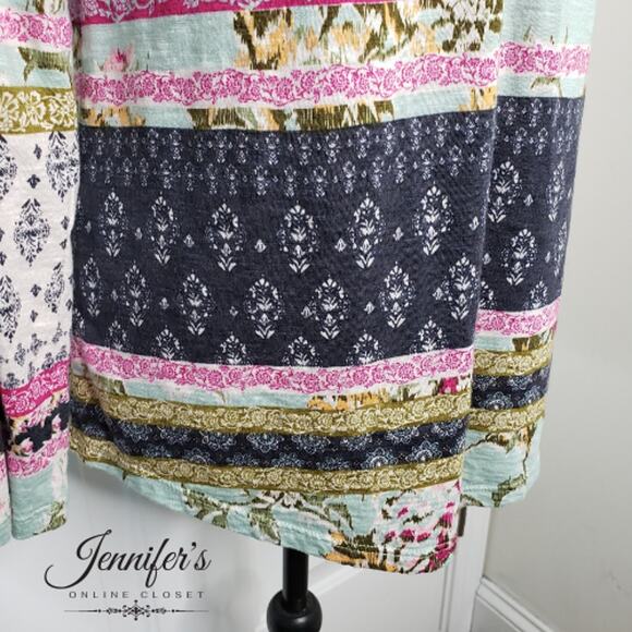 3/$25 Style & Co Women's Boho Multicolored V Neck Tunic Shirt Size M - Picture 7 of 10